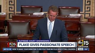 Senator Flake delivers passionate speech ahead of Kavanaugh hearing