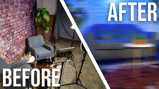 EPIC Basement Studio Renovation - Before and After