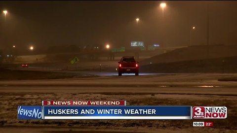 Husker game day and snowy road conditions create a mess on the roads