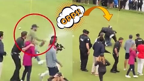 Shocking Moment: Adam Hadwin FLOORED By Security While Celebrating Nick Taylor Canadian Open Win