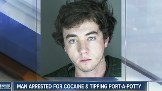 Man arrested for cocaine and tipping a port-a-potty