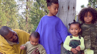 Kim Kardashian Shares Photo of Kanye West With Their 4 Kids: 'How Did I Get So Lucky?'