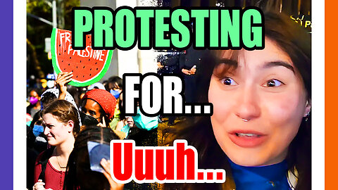 Student Protestor Doesn't Know What She's Protesting For