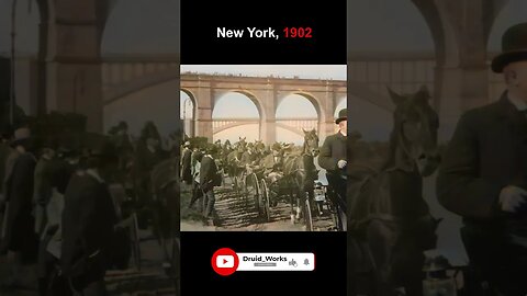 New York, 1902: Horse Parade | 60fps, Colorized, AI Enhanced