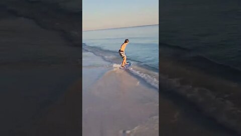 Gabe's first day on the skimboard #shorts