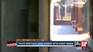 Police investigate armed robbery after Knight parade