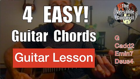 QUICKER Easy Guitar Chord Changes! - Guitar Lesson + Tutorial - G Em7 Cadd9 Dsus4