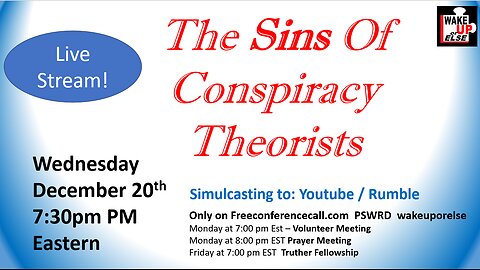 The Sins Of Conspiracy Theorists