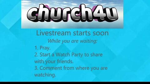 Church For You Live Stream - service @ Church4u Elizabeth Park, South Australia