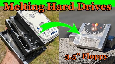 Melting Hard Drives - Hard Drive Destruction (3.5 Floppy Disk)