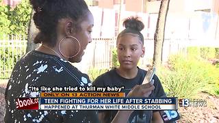 UPDATE: Victim's mom speaks out after stabbing at Thurman White Middle School