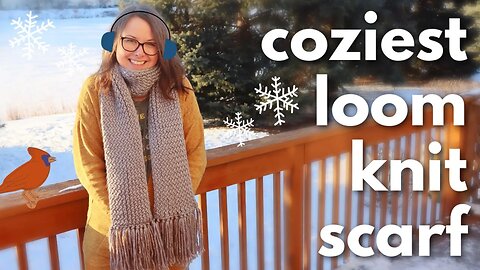 How To Loom Knit A Scarf On A Long Loom (Easy Tutorial!)