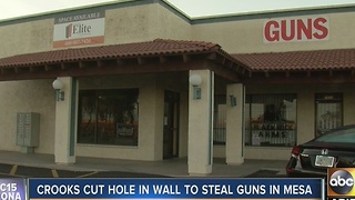 Mesa gun store burglarized overnight through wall of vacant business next door