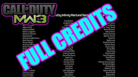 Call of Duty: Modern Warfare 3 (2011) - Ending Credits [FULL WITH BONUS PICTURES]