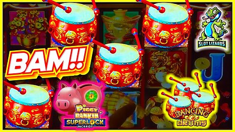 WHAT A FINALE! BIG WIN COMEBACK EPICNESS! Dancing Drums VS Superlock Jackpot Piggy Bankin HIGHLIGHT!