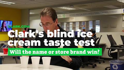 Clark's blind ice cream taste test