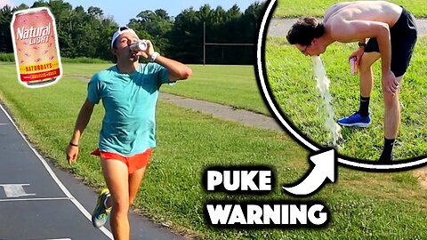 CRAZY FAST BEER MILE RACE *puke warning*