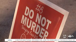 Yard signs placed at homicide scenes