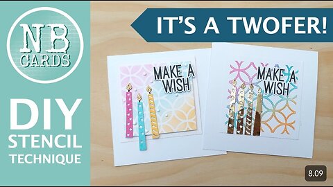A Two For One DlY Stencil Tutorial! Two Clean and Simple Birthday Cards [2024/86]