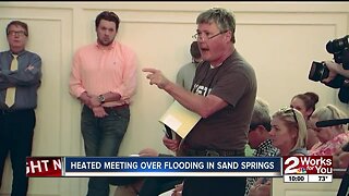 Sand Springs flood victims get heated with officials in community forum