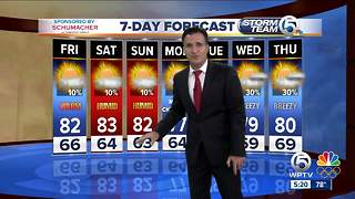 Latest Weather Forecast 6 p.m. Thursday