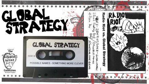Radio Riot vs Global Strategy 🖭 Split Demo Tape. Saginaw, Michigan Punk Late-1990's underground punk