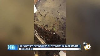 Oceanside businesses hit by storm