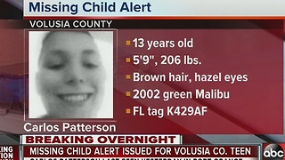 Missing Child Alert issued for Volusia County teen