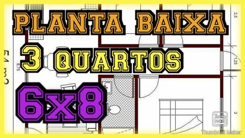 Construtor Sorocaba: Esta é à casa em 3D da planta baixa, 7 x 22 M.