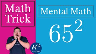 Calculate 65² in your Head! Minute Math Tricks - Part 29 #shorts