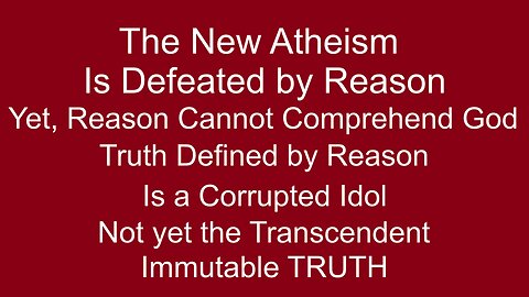 The New Atheism Part One