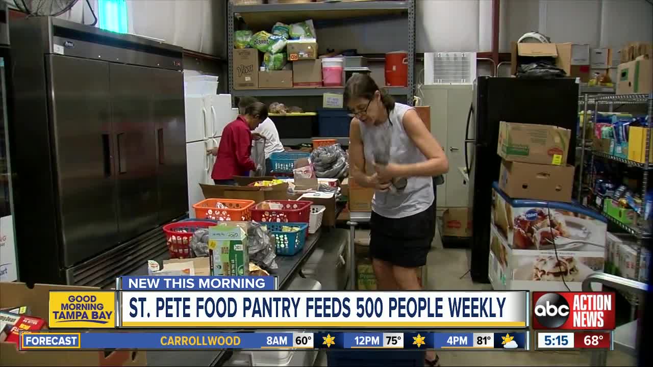 St. Pete food pantry grows from small closet to warehouse to help serve 500 people every week