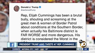 President Trump aims tweets at Rep. Elijah Cummings