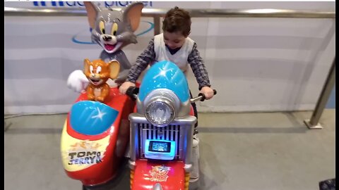 Baby playing in amusement parks