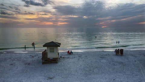 Lido Beach Sunset (DJI drone video)