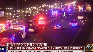 FD: 10 people injured in crash on Loop 101 in Tempe