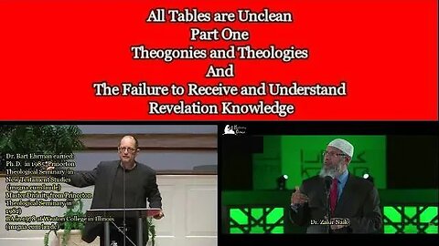 All Tables are Unclean Part 1: Theogonies & Theologies & Failure to Receive & Understand Revelation