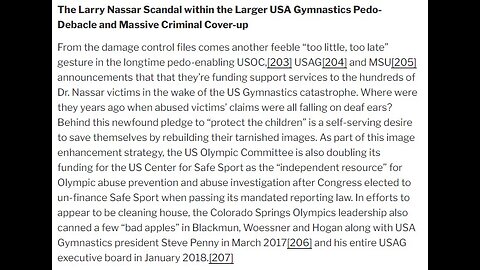 After Dark, Sun Sep 3, 2023 US Olympics Gymnastics Predator Larry Nassar+FBI Ted Gunderson SpeaksPt1