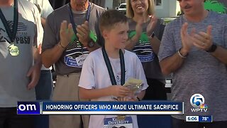 Boy honors fallen law enforcement officers at Blue Line 5K