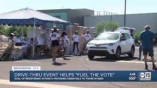 “Fuel the Vote” event aimed to register voters, provide essentials to those in need