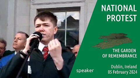 speaker - National Protest, Dublin , Ireland - 05 Feb 2024