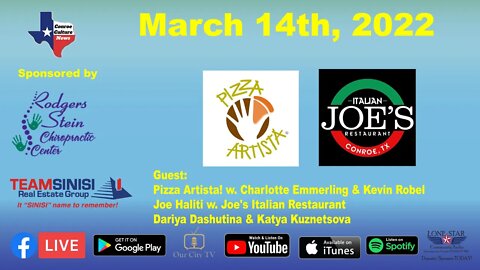 3.14.22 - Pizza Artista, Joe Haliti, the Ukrainian Crisis with Katya Kuznetsova and Dariya Dashutina