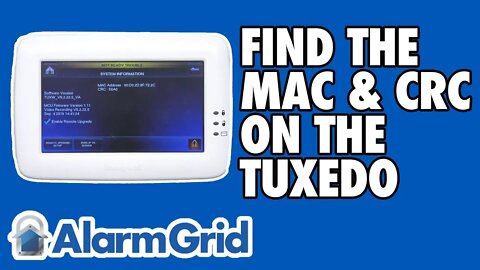 Finding the MAC and CRC on a Tuxedo Touch WIFI