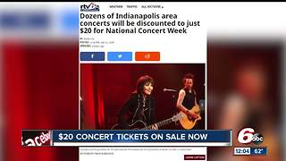 Dozens of Indianapolis area concerts will be discounted to just $20 for National Concert Week