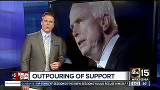 Outpouring of support after John McCain is diagnosed with cancer