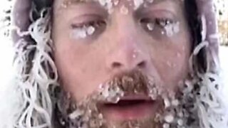 Barba congela em temperaturas abaixo de zero