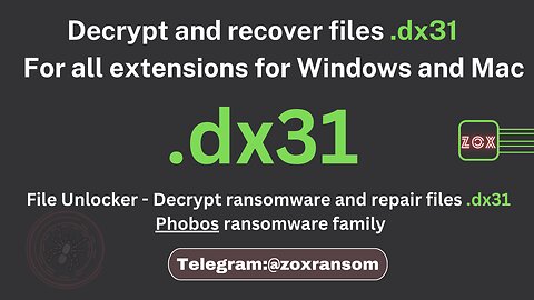 File Decryptor Pro - Decrypt Ransomware and repair files .dx31