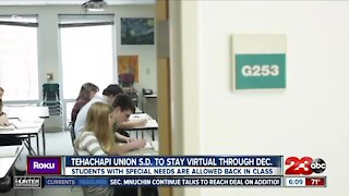 Tehachapi Unified School District votes to extend distance learning through Dec. 18