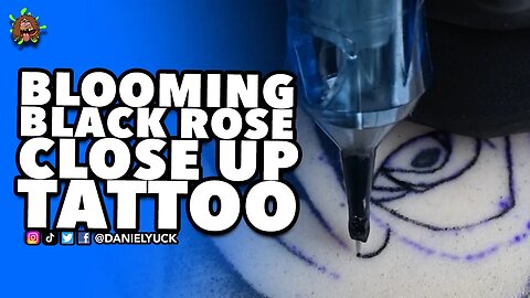 Get A Close Up Of This Black Rose Tattoo In Bloom!