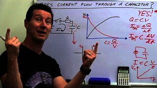 EEVblog #486 - Does Current Flow Through A Capacitor?